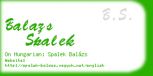 balazs spalek business card